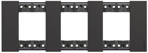 Рамка универсальная Legrand BTicino Living Now 3-м. 6 мод. черный картинка